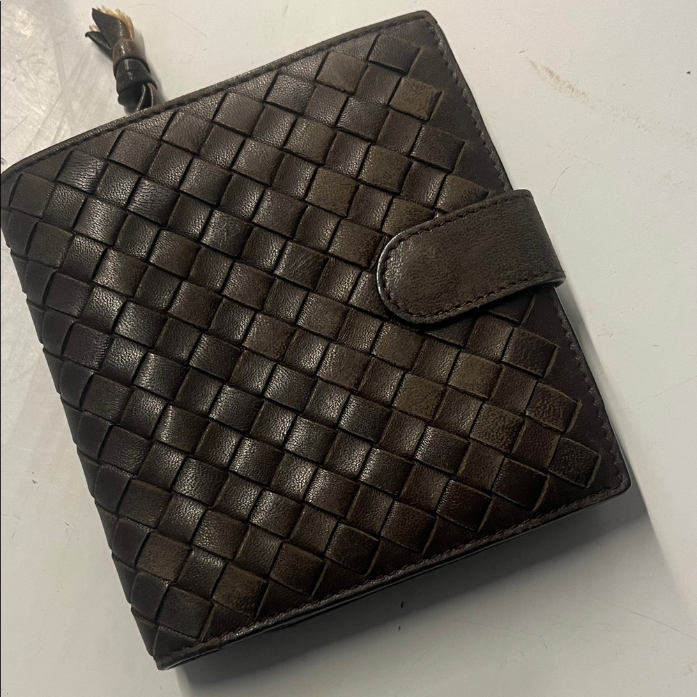Bottega Veneta brown vintage intrecciato wallet